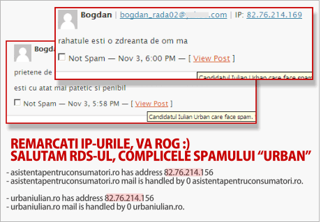 Iulian Urban, care face spam, se poartă ca un mîrlan. Dacă altceva nu ştie... iulian urban spam marlan Iulian Urban, care face spam, se poartă ca un mîrlan. Dacă altceva nu ştie...